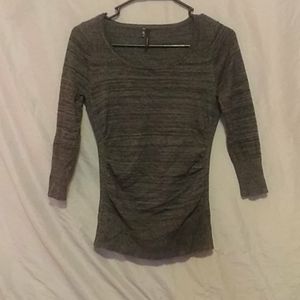 Gray Sweater with Half Sleeves
